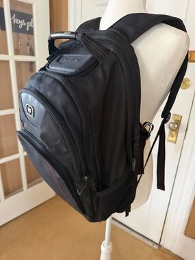OGIO Black Backpack with Red Accents